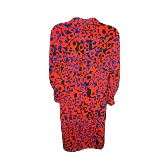 Metaphor Animal Print Red & Blue Color Dress Size 10 - Picture 8 of 12
